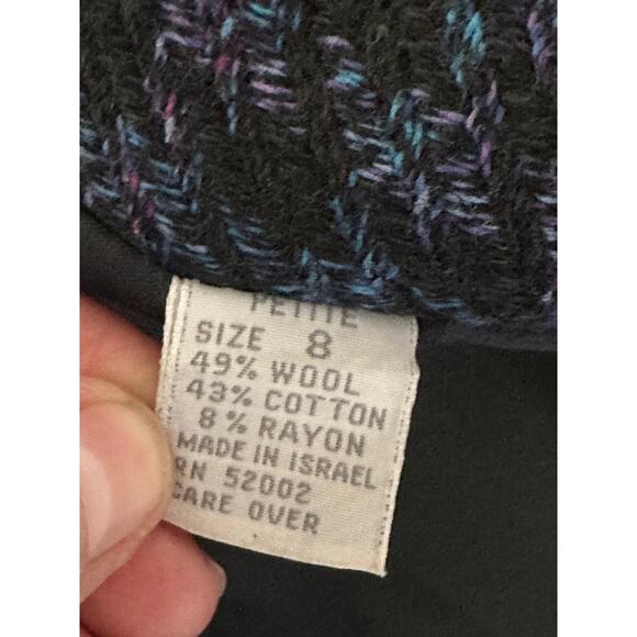 Vintage 90s Liz Tweed Blazer in Purple Size 8M Classic Heritage Preppy - Picture 4 of 11